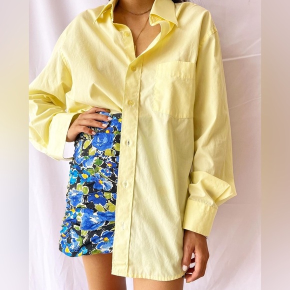 ZARA Floral Blue and green floral mini skirt XL - Picture 6 of 8